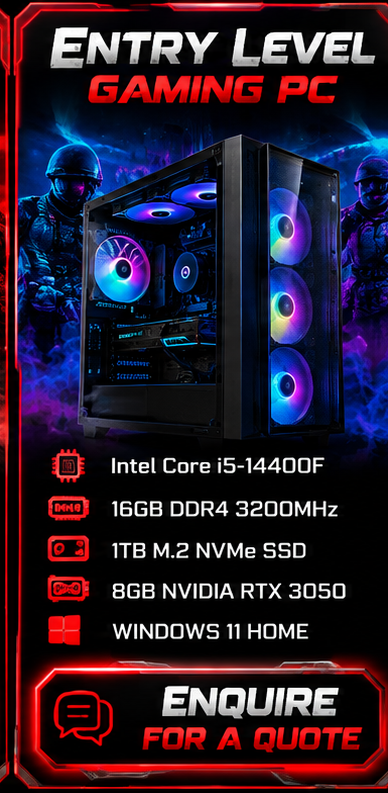 Entry Level Gaming PC — enquire for a quote